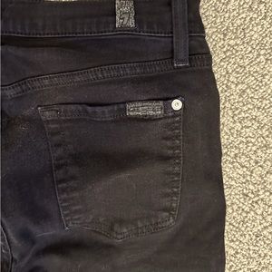 7 For All Mankind ‘the Skinny’ black jeans - worn, good condition; size 26